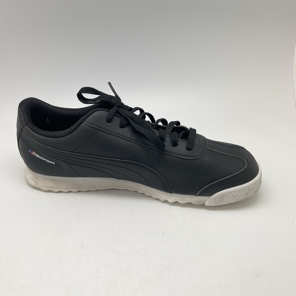 Puma x BMW MMS Roma Sneakers Mens 10.5 339929-01 Black Leather Casual Shoes - Picture 6 of 10